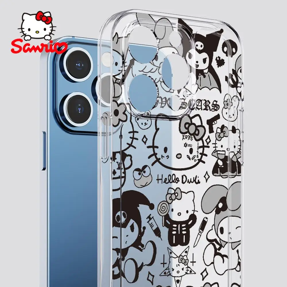 

Kitty Cat Iphone 16 Promax Case Fall Prevention Iphone 16/15/14/13/12/11 Woman Iphone Case Sanrio Hellokitty Cute Accessory