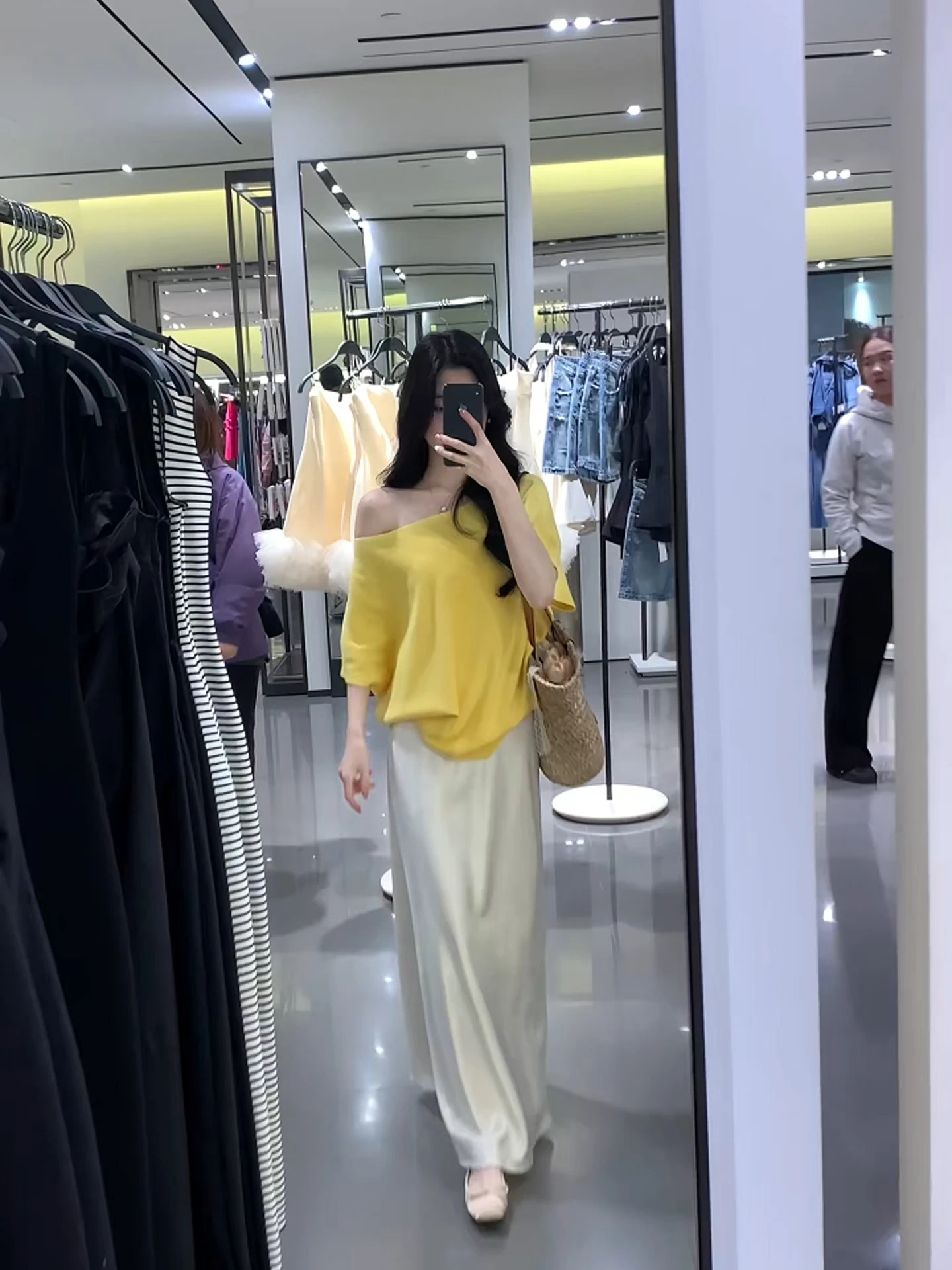 Camiseta de ala de murciélago de color amarillo limón Sve, Top de punto asimétrico irregular de verano para mujer, Top de punto descubierto, único, súper Be...