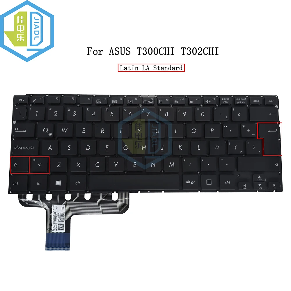 

Latin Russian Keyboard For ASUS Transformer Book T300CHI T300FA T302CHI T300 T302 Notebook PC Keyboards 0KNB0-2123RU00 2123LA00