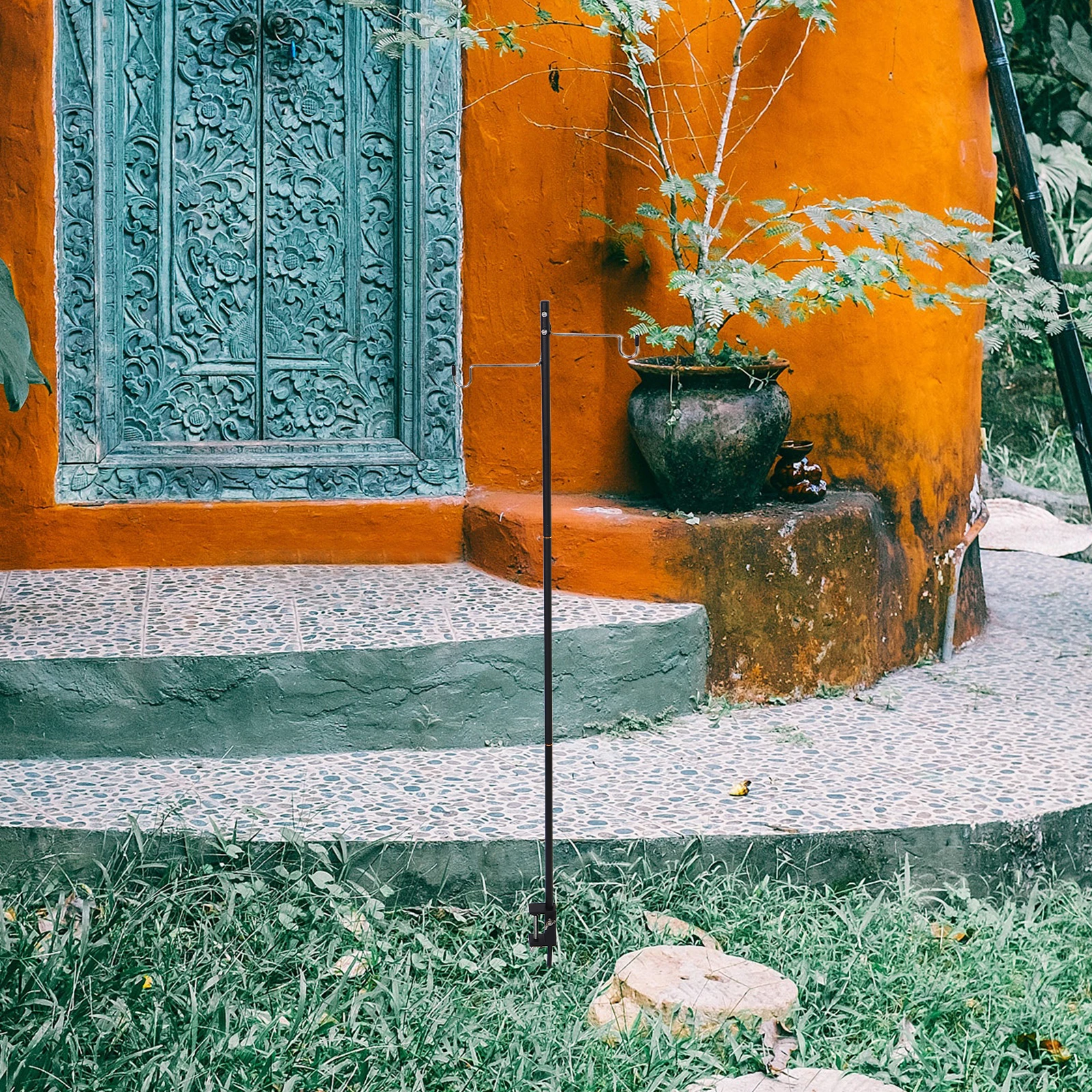 

1Set Folding Camping Light Pole Portable Aluminum Alloy Lantern Stand Adjustable Tent Lamp Holder Outdoor Light Hanger