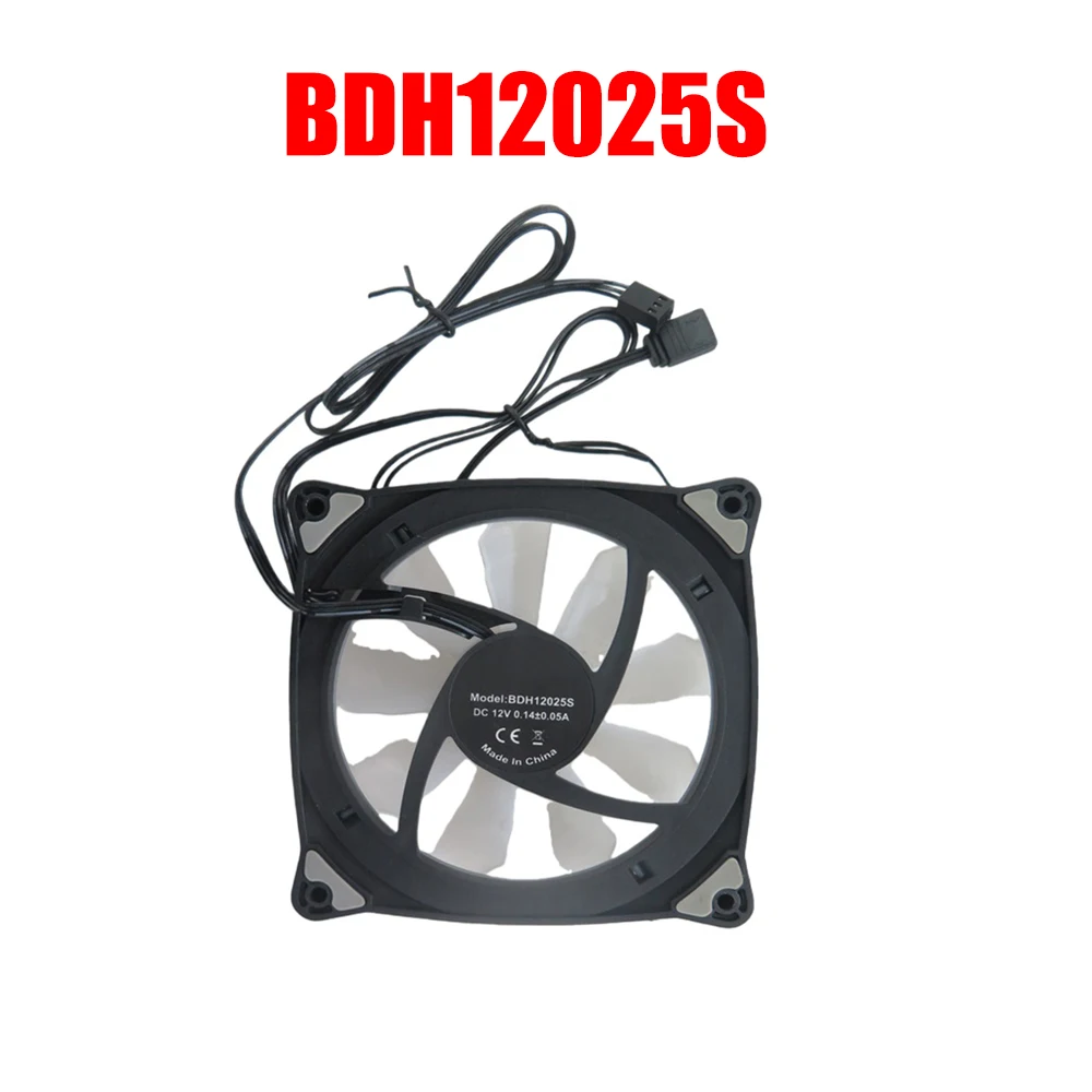 Cooling Fan BDH12025S DC12V 0.14+-0.05A 120*120*25MM With RGB 3PIN New
