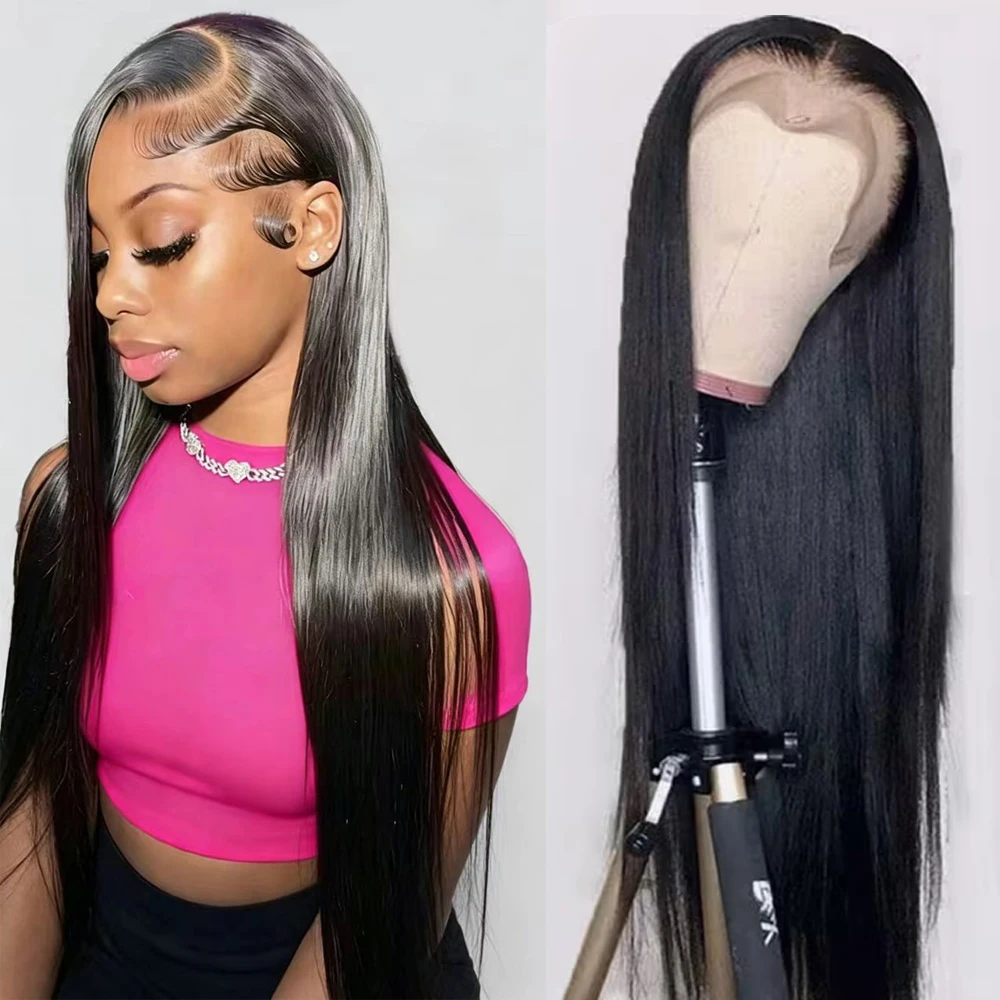 

Straight 100% Human Hair Wigs 13x4 Lace Front Wig 4x4 5x5 Lace Closure Wig 210% Brazilian Pre Plucked Lace Wigs for Black Women