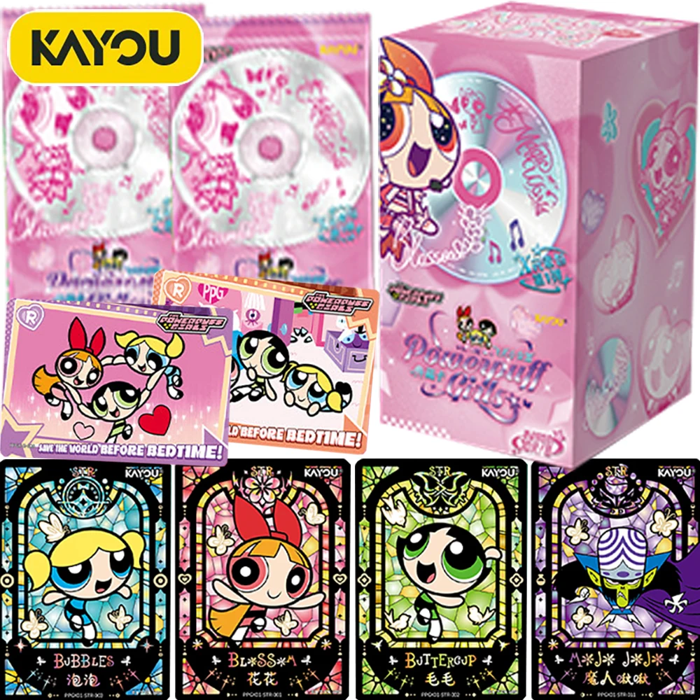 

Genuine KAYOU The Powerpuff Girls Collection Cards X Element Package Series Theme Animation Character Cute Exquisite Cards Gifts
