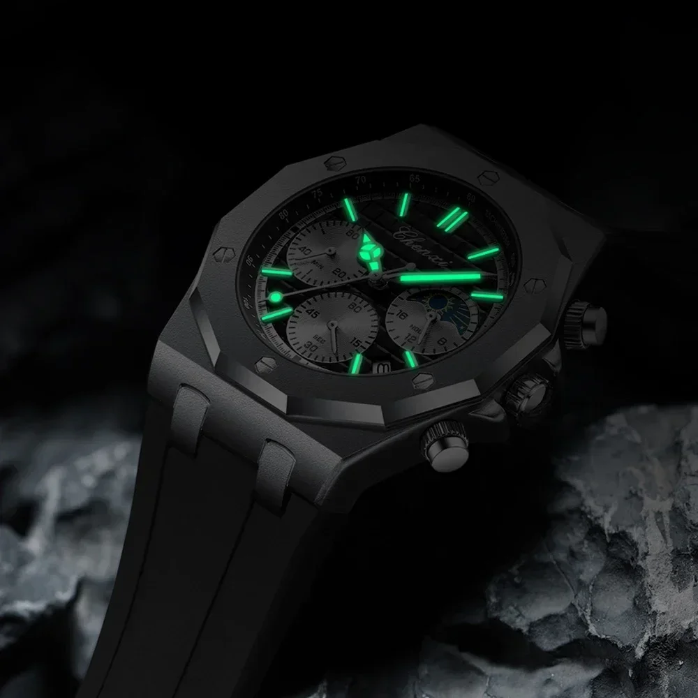 CHENXI 968 Orologi da uomo di lusso Orologi da polso sportivi di moda Cronografo maschile al quarzo Orologio da uomo in silicone Luminoso Relogio Masculino