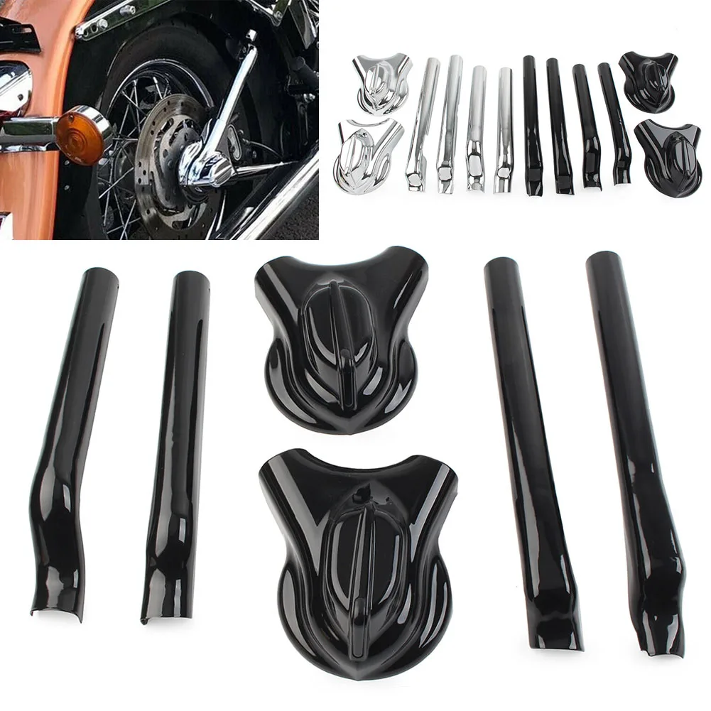 

6Pcs Motorcycle Rear Phantom Swingarm Axle Covers Kit For Harley Softail FXST FXSTC FLSTC FXS FLS FLSTF FLSTFB FLSTN