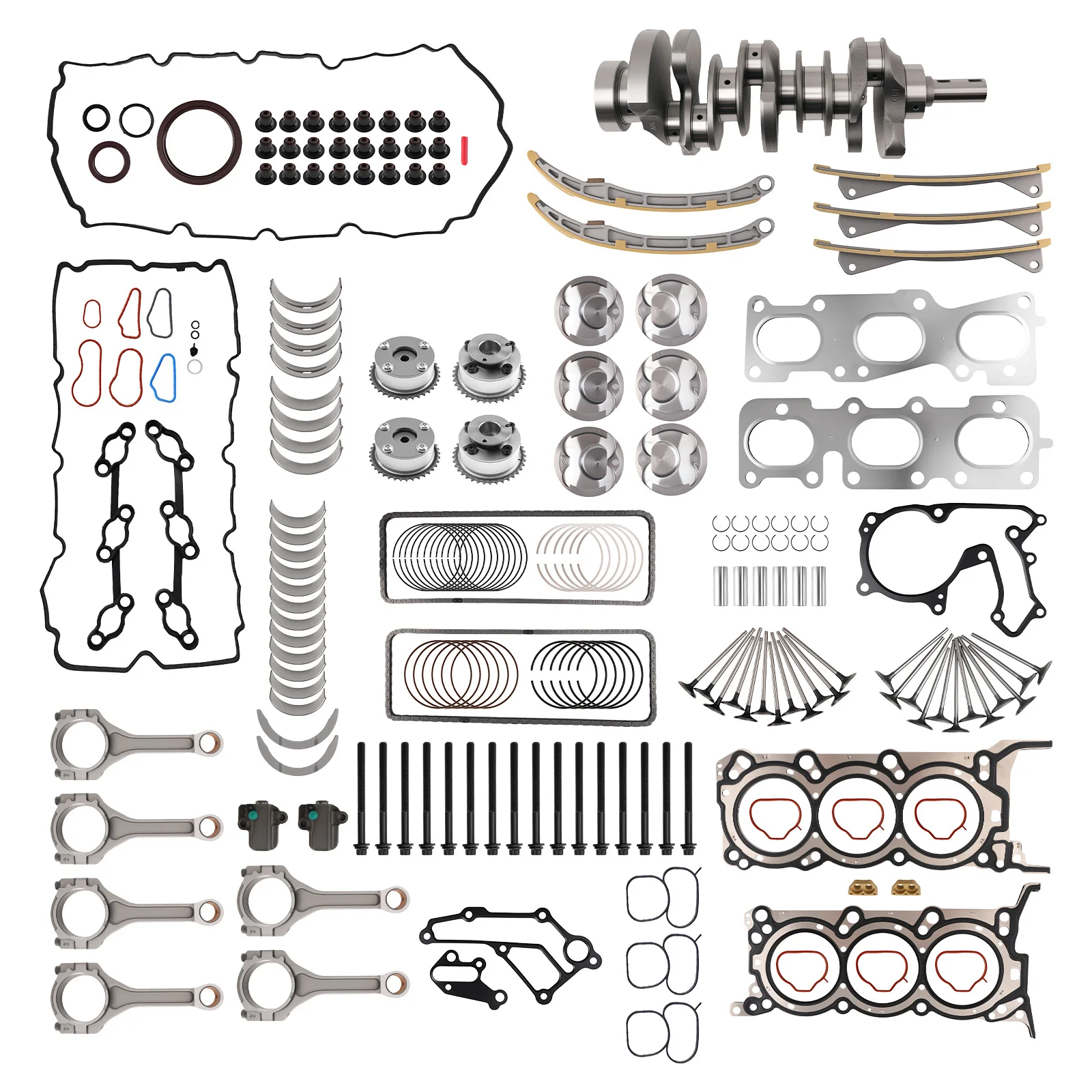 

G6Dh Engine Rebuild Overhaul Kit for Hyundai Santa Fe Kia Sorento Sedona 3.3L