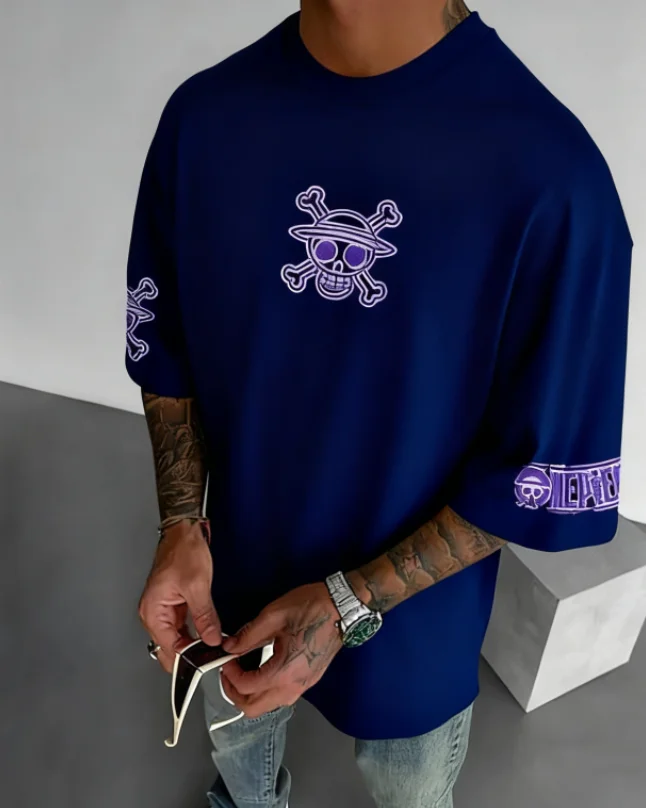 2025 otoño nuevo Luffy Gear 5 Nika Anime Anime impreso hombres y mujeres Casual Top clásico Interior Y2K ropa