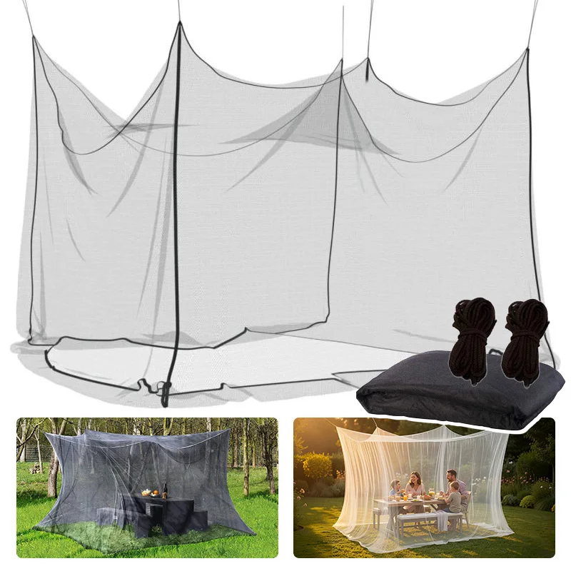 Outdoor Portable Large Mosquito Net Tent Camping Patio Gazebo Anti-Mosquito Insect Proof Mesh Shelter for Garden Backyard