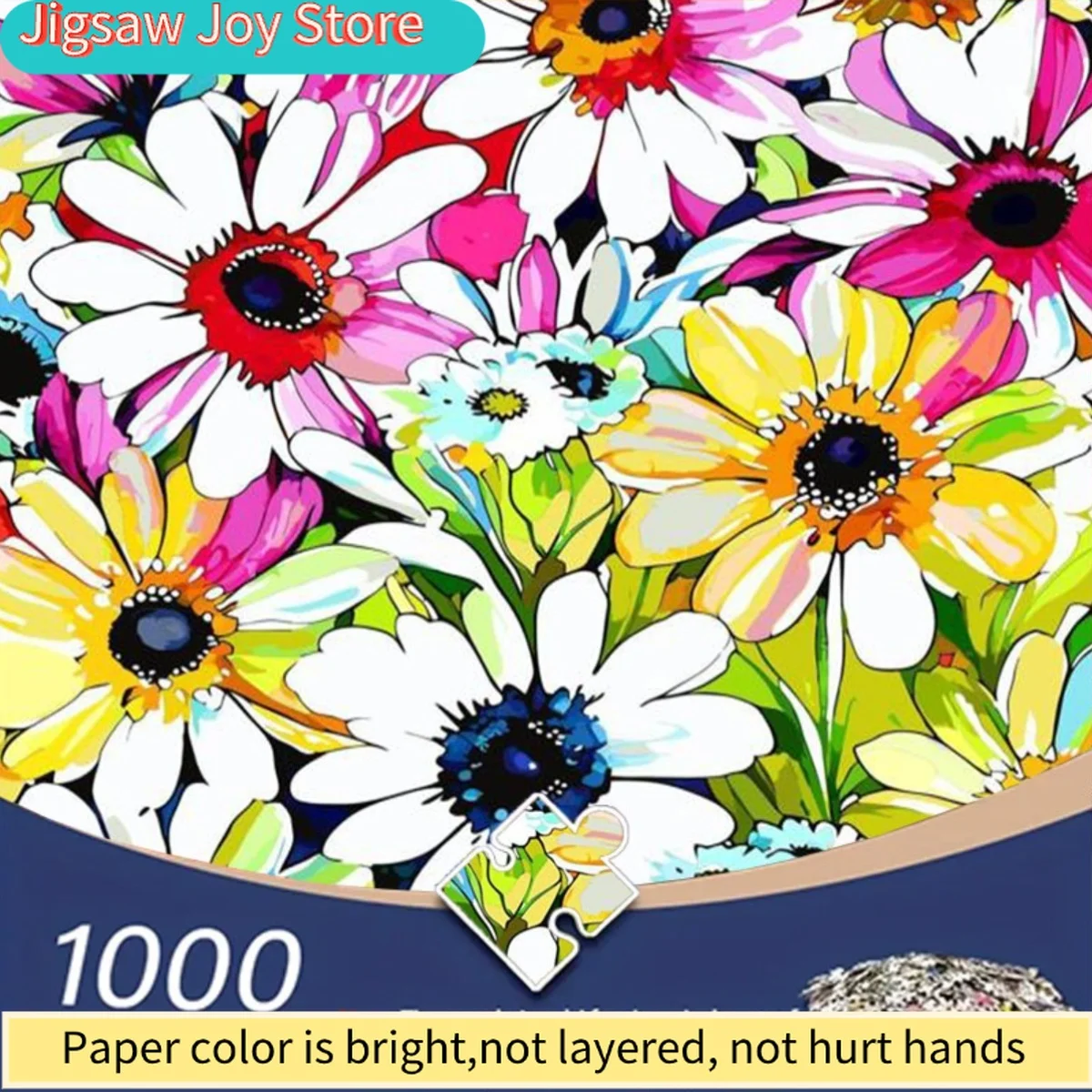 

A 1000pcs Jigsaw Puzzle for Adults Featuring a Vibrant Design of Closely Packed Flowers, Perfect for Lovers And As Gifts for H