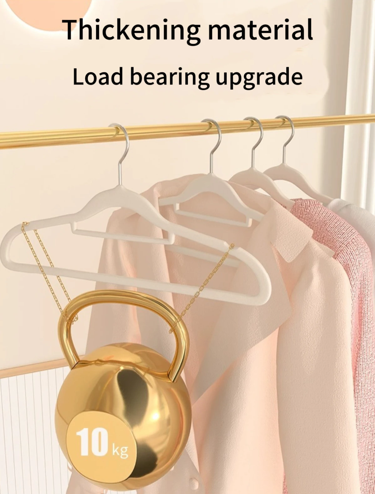 Space Saving Hangers for Dorm Room Closet, Non-Trace Flocking Rack, Non-Slip, 10PCs, 20PCs, 30 PCs