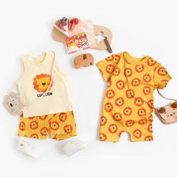 Sanlutoz Baby Boys Girls Clothing Set Cotton Toddler Summer Tops + Shorts Cute Animal 2Pcs