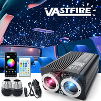 2Port Twinkle Car Roof Star Light With RGB Meteor effect Fiber Optic Light Ceiling Starry Sky Lamp APP Music Remote Control