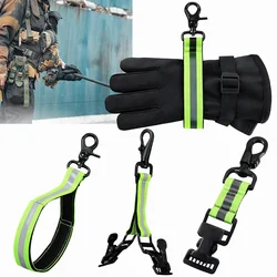Guanti custode cinturino per guanti da pompiere comodo morsetto da lavoro verde e grigio clip per guanti morsetti per guanti portatili multifunzione