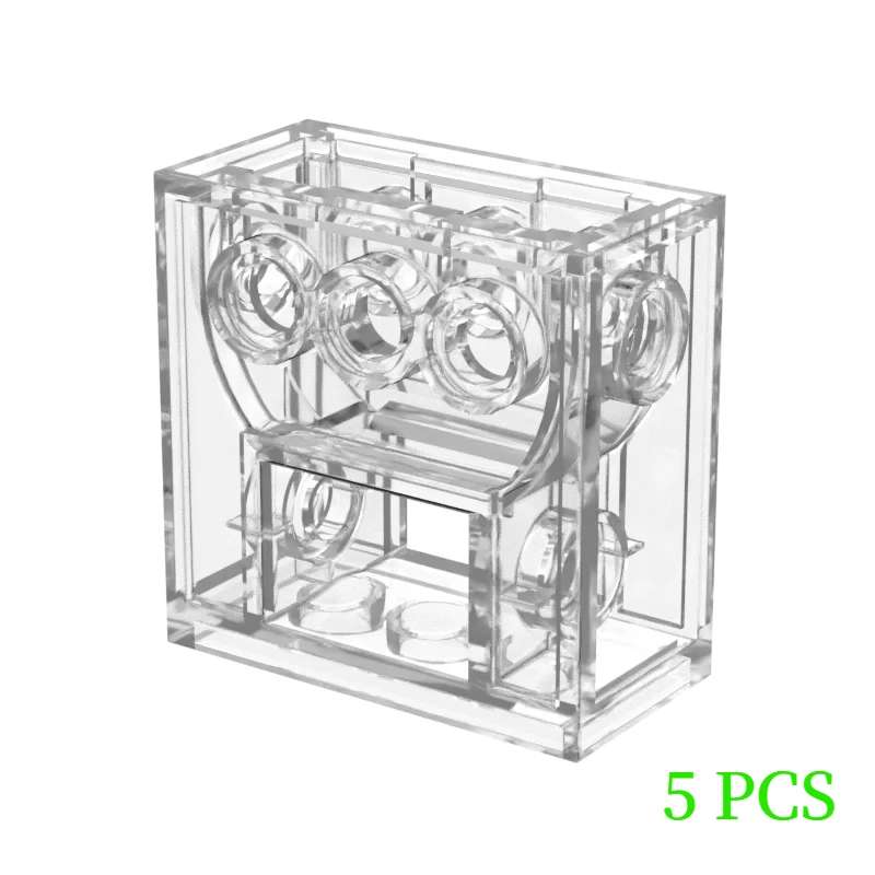 5 piezas de partículas de ensamblaje de alta tecnología 6588 transparentes ( 4142824 ) Caja de cambios 2x4x3 ladrillos bloques de construcción piezas reemplazables juguete de regalo