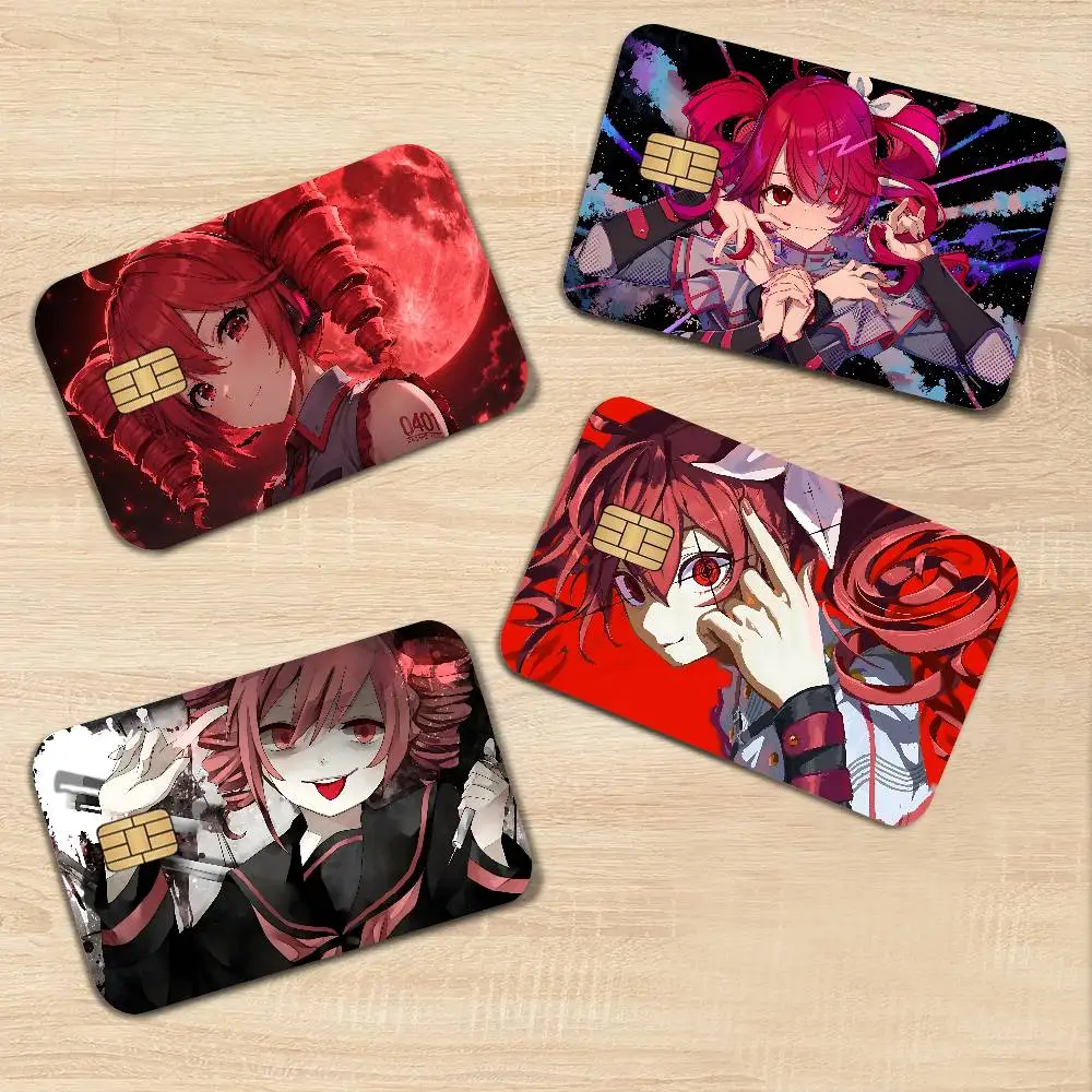 Popular Virtual Singer Kasane Teto 100% Hot Sale Amine Credit Debit Bank Card Bus Card Film Skin Sticker