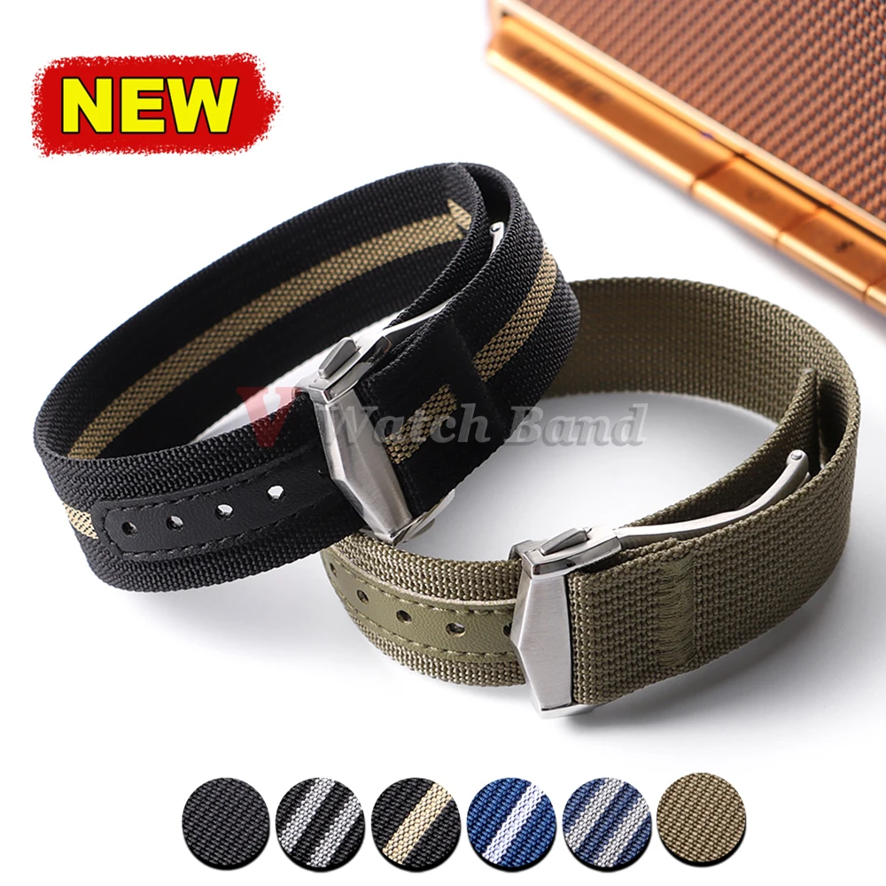 

Watchband for Omega Men Military Sport Waterproof 20mm Nylon Watch Strap for Seiko for Tudor Loop Straps Fastener Wrist Bracelet