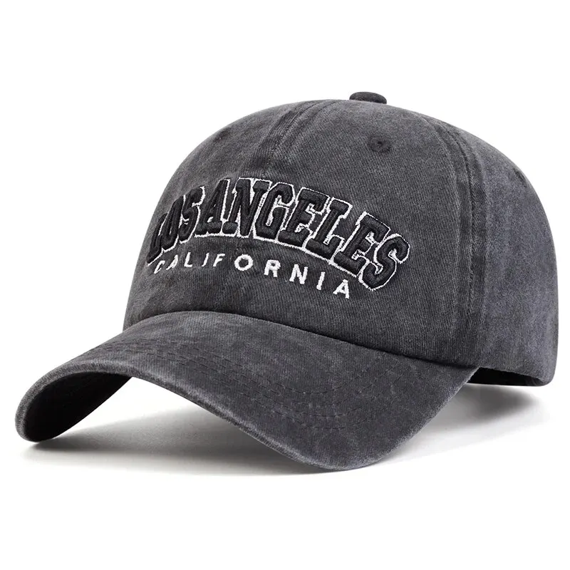 Unisex LOS ANGELES Embroidery CALIF ORNIA Wash Baseball Caps Spring and Autumn Outdoor Adjustable Casual Hats Sunscreen Hat