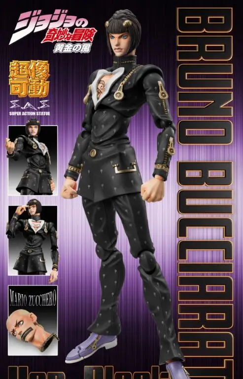 Original Medicos Bruno Bucciarati ver. black  model  bizarre adventure action figure toy