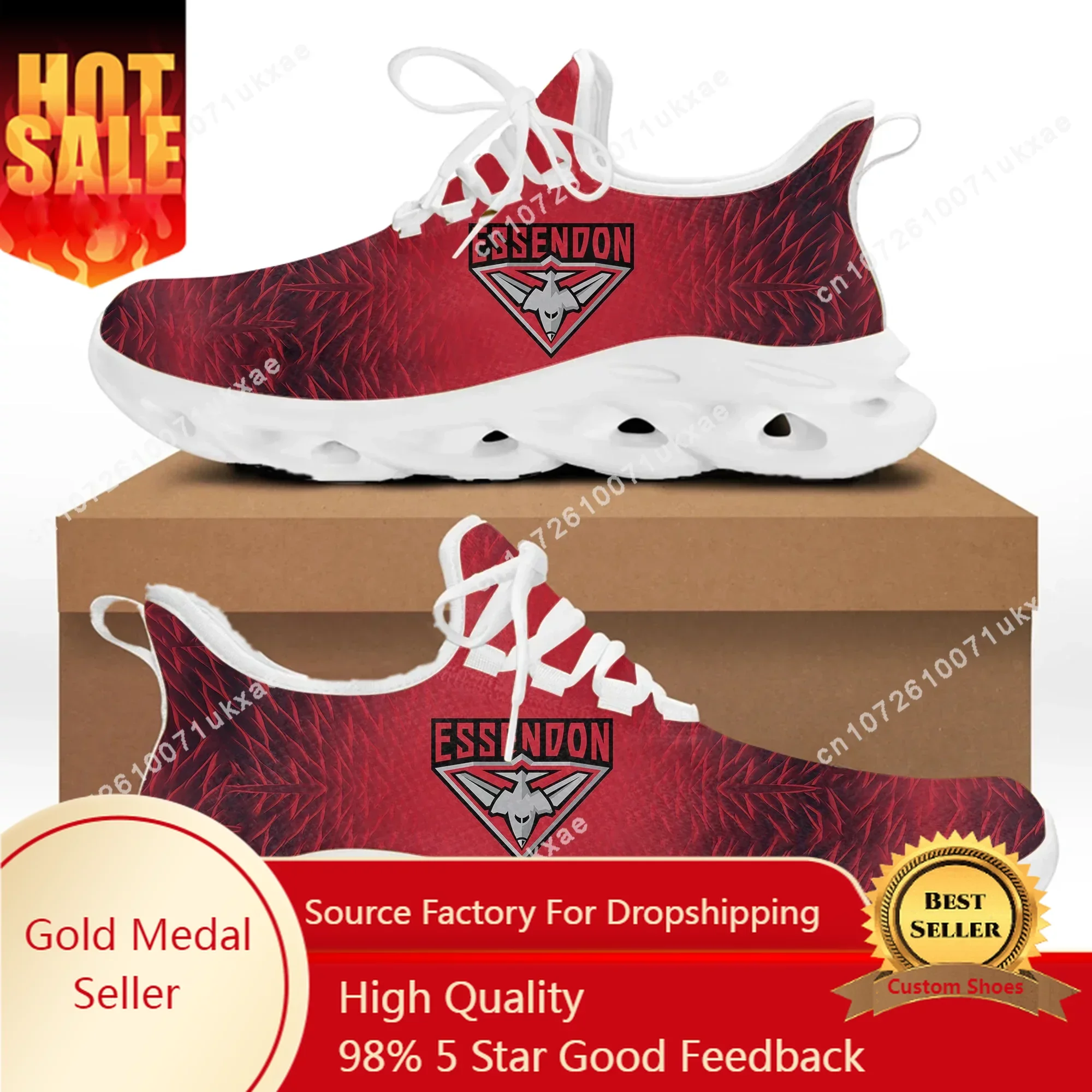 Essendon Bombers Australian Football Flats Sneakers Mens Womens Sports Running Shoes High Quality DIY Sneaker customization Shoe