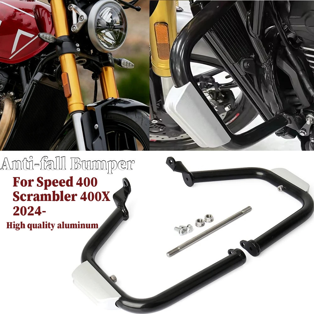 For Motorcycle Speed 400 Scrambler 400X Scrambler 400 X 2024 Engine Guard Highway Crash Bars Bumper Protector