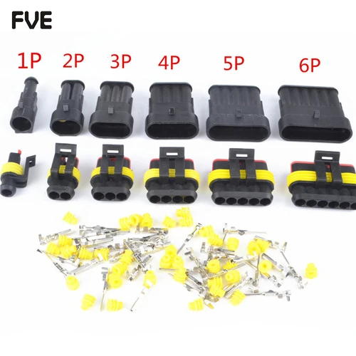 Imagen 2 del producto Conector automotriz impermeable de 2 pines, enchufe HID de 1/2/3/4/5/6 pines, conector macho y hembra para coche y motocicleta