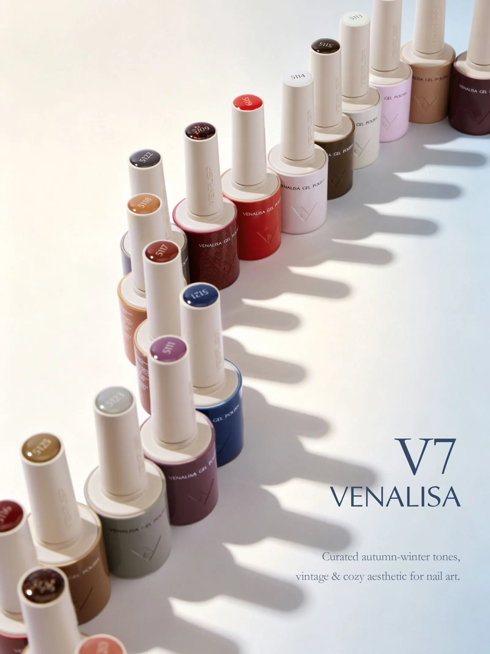 V7 1Set VENALISA Winter-Herbst-Kollektion Komplettset 10ml HEMA-frei TPO-frei Veganes Nagelgel-Farbsortiment Markenkoffer – Detail 2