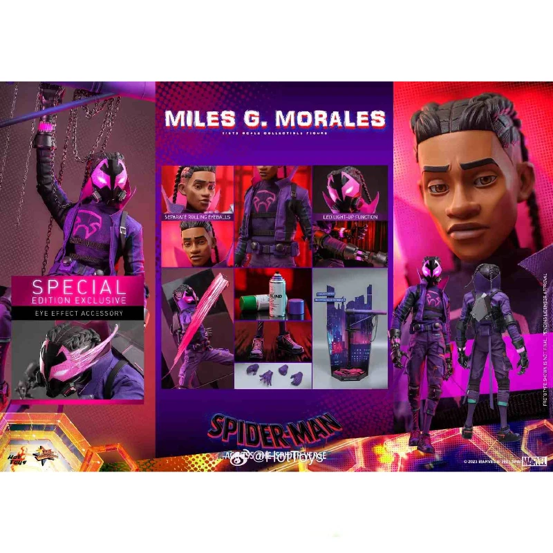 

В наличии HotToys MMS725 Человек-паук MILES G.MORALES 1/6 Аниме Фигурка Игрушка Подарочная Модель Коллекция Хобби