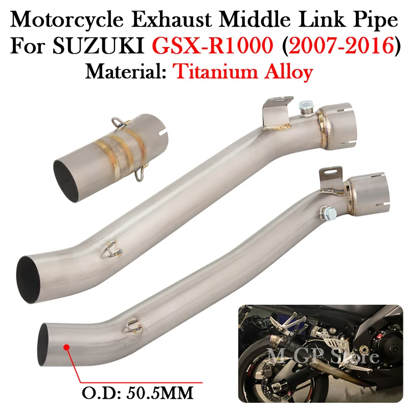 For SUZUKI GSXR1000 GSX-R 1000 2007 - 2016 K7 - L6 Motorcycle Exhaust Muffler Escape Moto Modify Titanium Alloy Middle Link Pipe