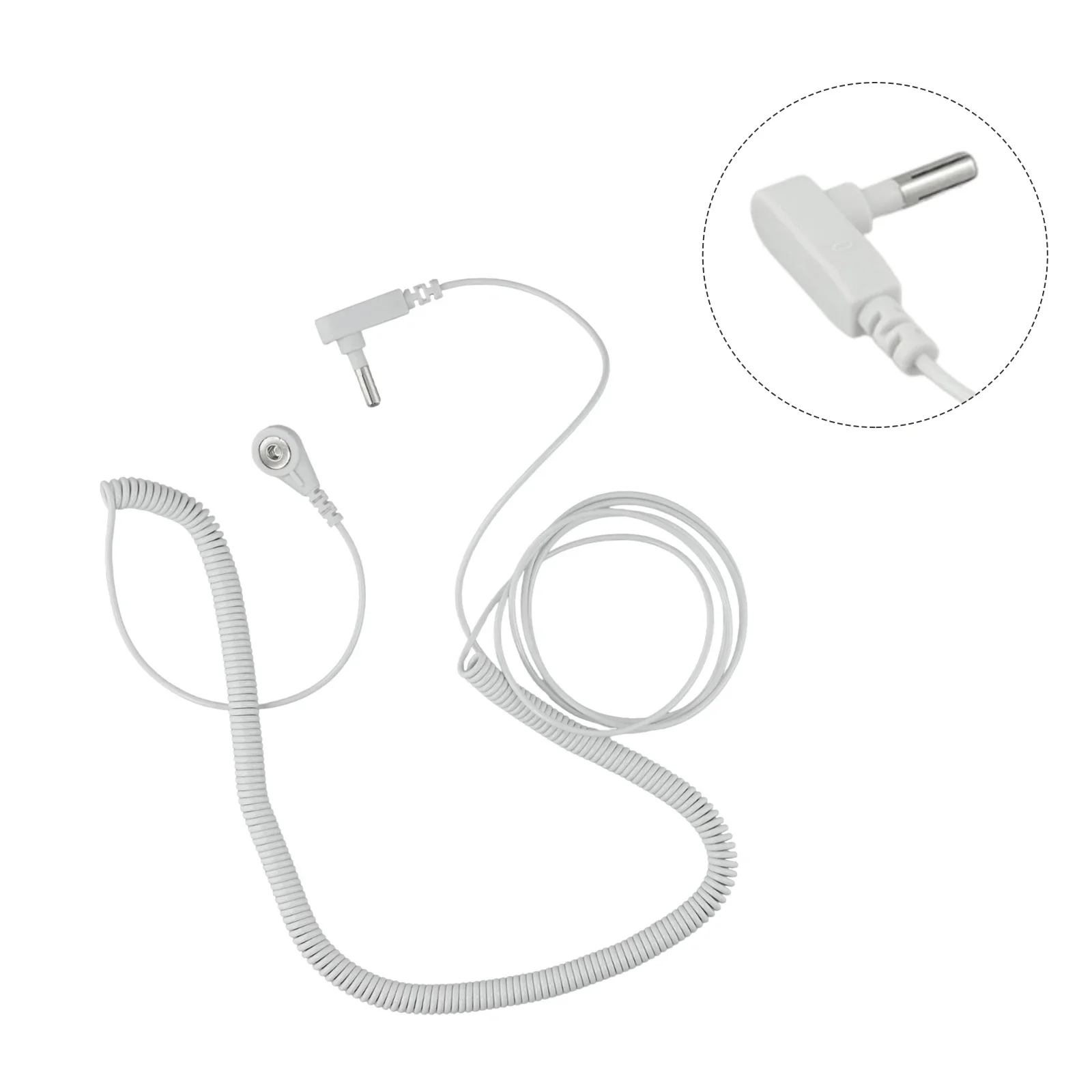 

Заземляющий шнур длиной 15 футов (4,57 м), 4 мм, с угловым зажимом, для заземления одежды, отрицательного заряда природной земли