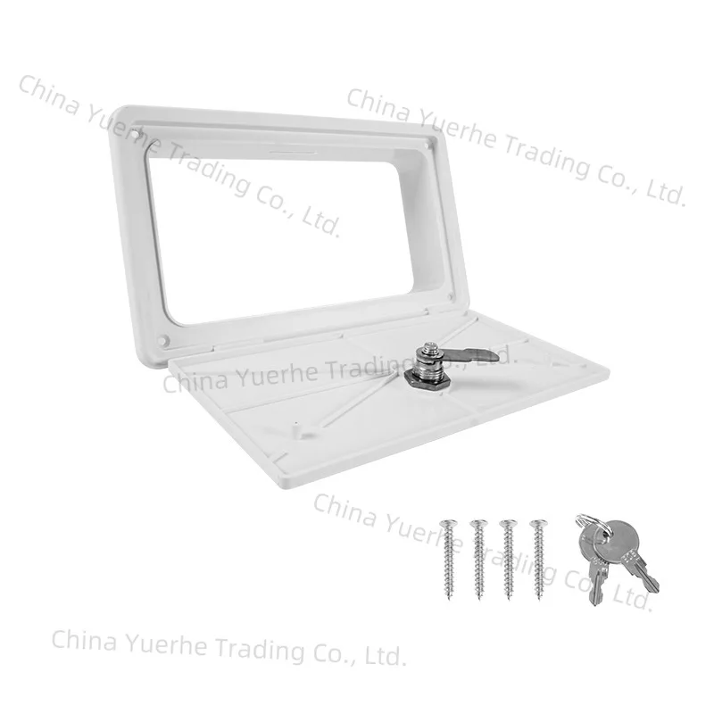 

RV Hatchdoor Waterproof White Anti-UV ABS Lockable Caravan Camper Parts Hatch Retrofitting Accessories RV with Locked Door