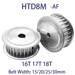 1Pcs HTD 8M AF Timing Pulley 16T 17T 18T Teeth Bore 8mm - 20mm Belt Width 15/20/25/30mm 8M Transmission Belt Pulley