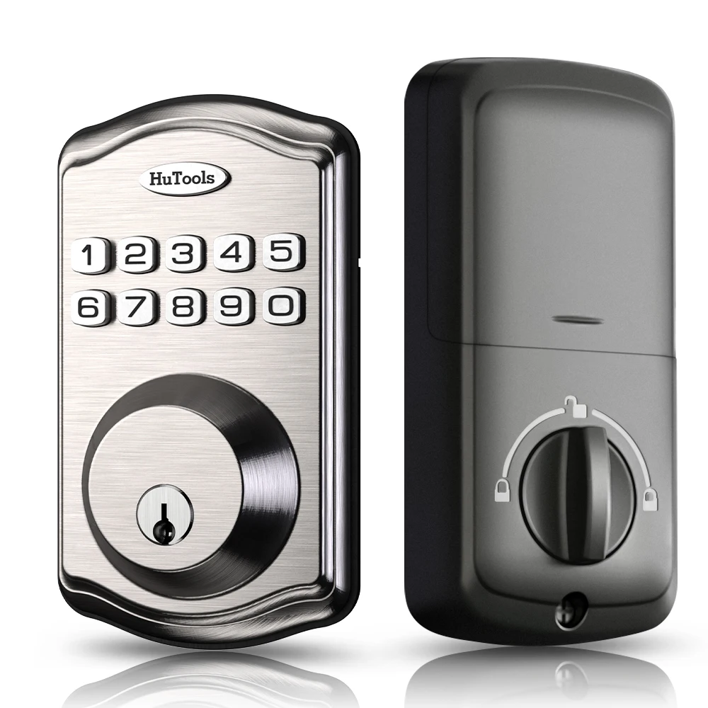 Hutools Keyless Entry Door Lock -Keypad Door Lock-Smart Deadbolt Lock-Anti-Peeking Password-Auto Lock Easy To Install