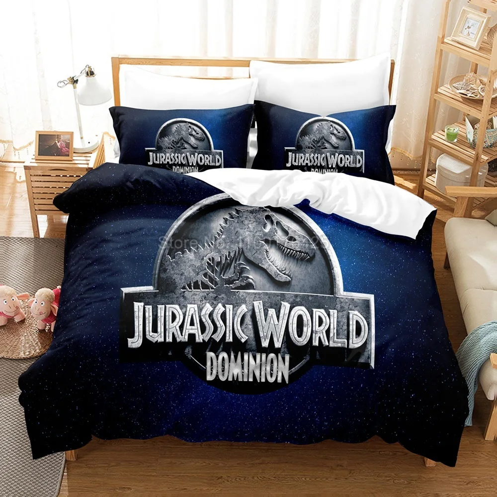 3D Print Jurassic Park Bedding Set Dinosaurs for Kids Single Full Queen Size Comforter Duvet Cover Bedroom Decor Home Textiles