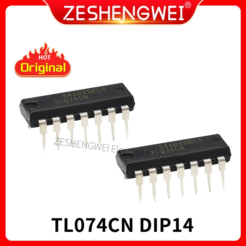 10PCS TL074CN TL074 DIP-14 Integrated Circuit Low-power JFET-Input Operational Amplifiers Electronic IC Chip