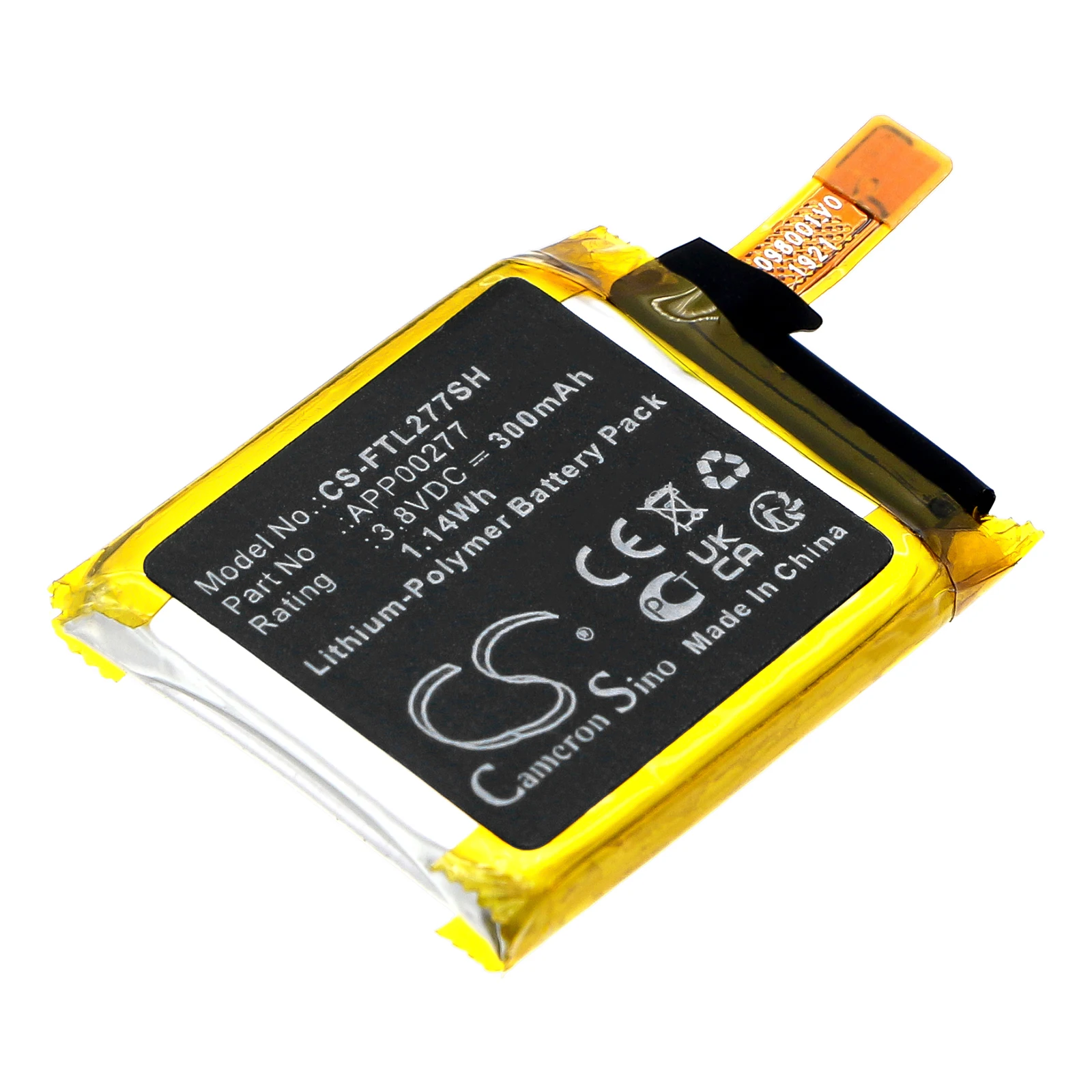 CS Replacement Battery For FOSSIL Launches LTE APP00277 300mAh / 1.14Wh Smartwatch