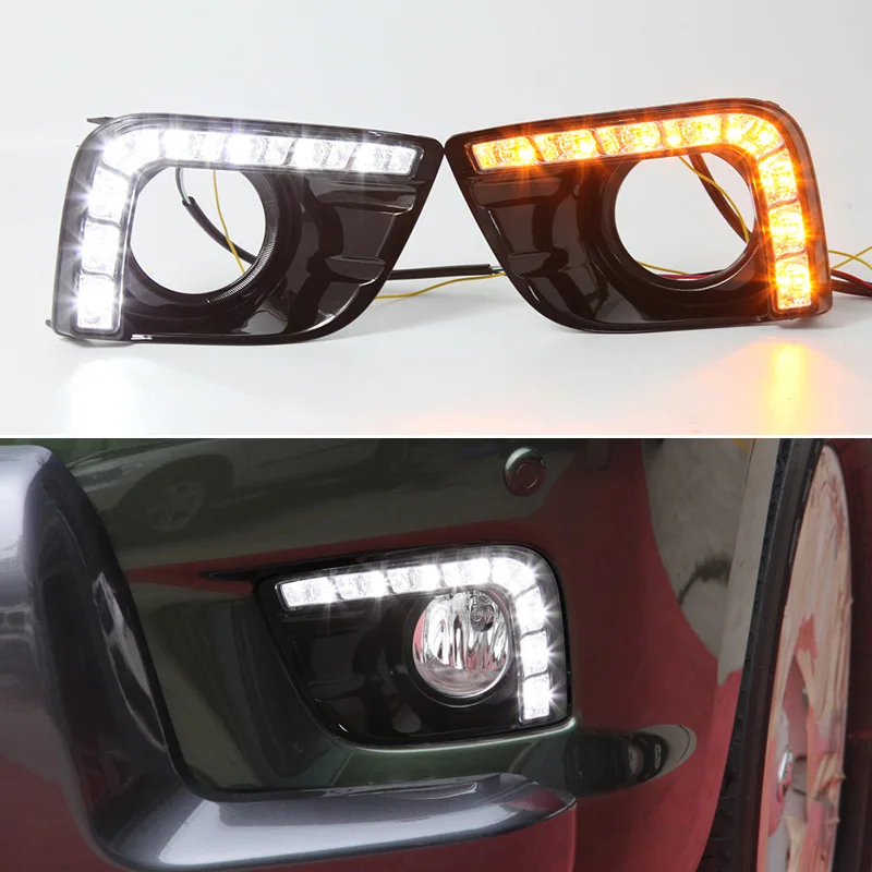 

Car LED Daytime Running Light For Toyota Prado 150 FJ150 2010 2011 2012 2013 Decoration Daylight Auto Turn Signal Indicator DRL