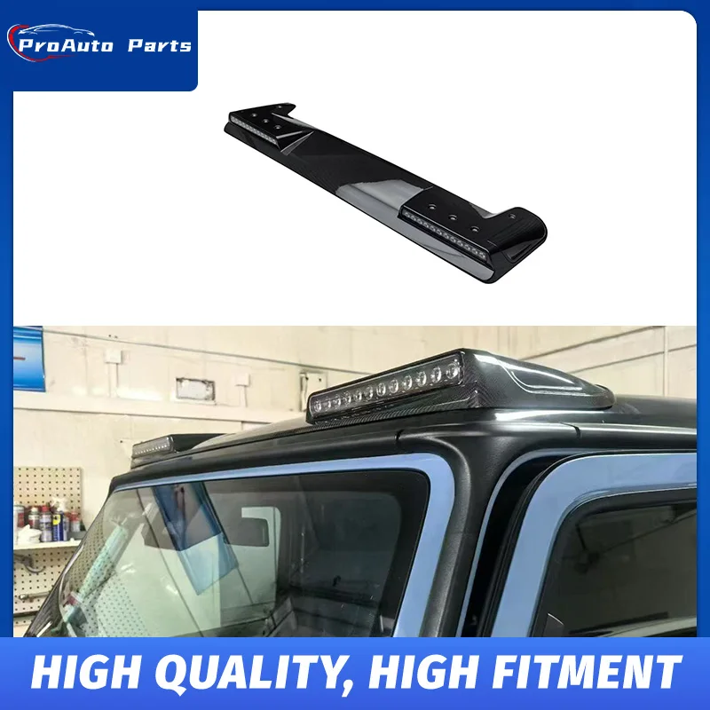

Premium Dry Carbon Fiber Roof Light Bar for Mercedes G-Class W464 W465 2025 B-Style 1:1 OEM Fit G63 G500 DRY Carbon Roof Spoiler