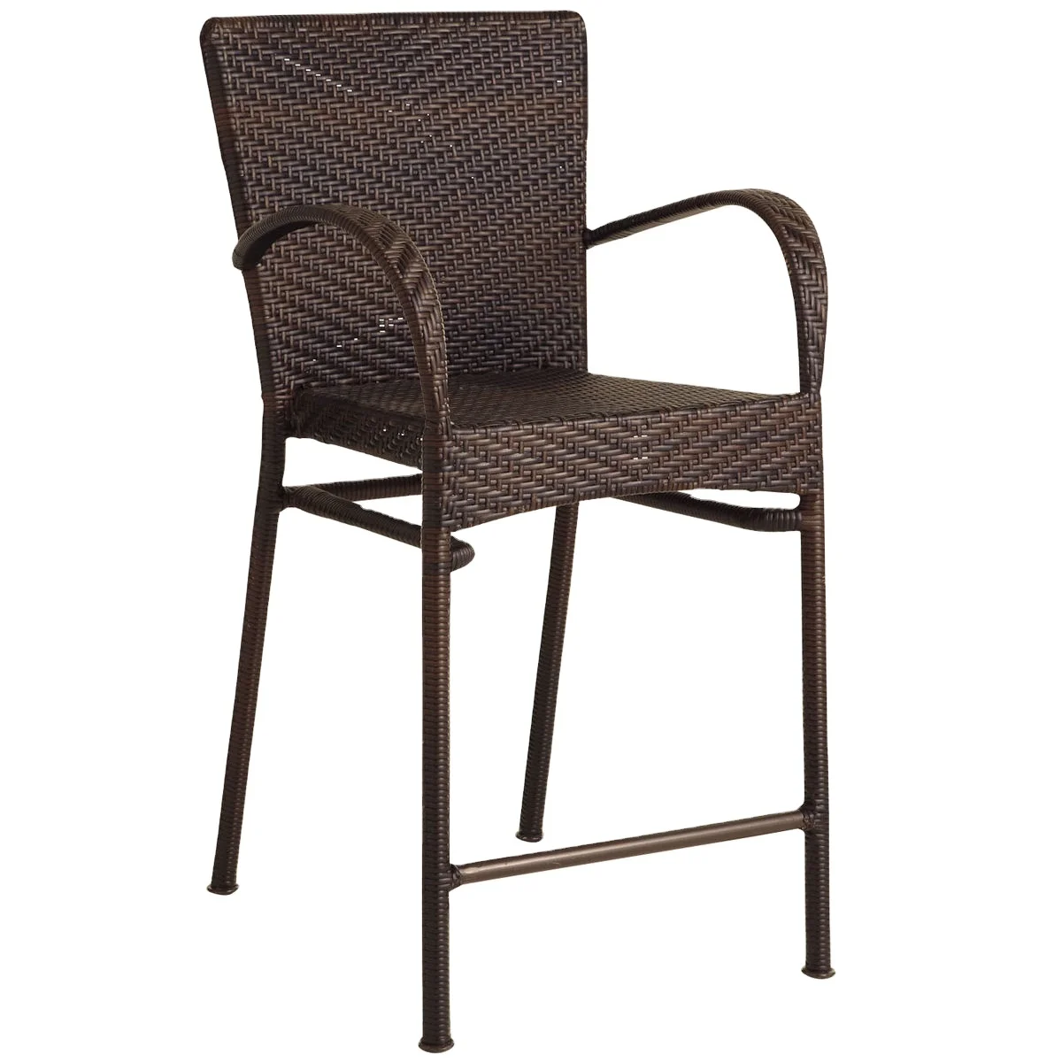 High Quality Modern Outdoor Customized Fashionable Villa Courtyard Rattan Bar Tables And Bar Chairs