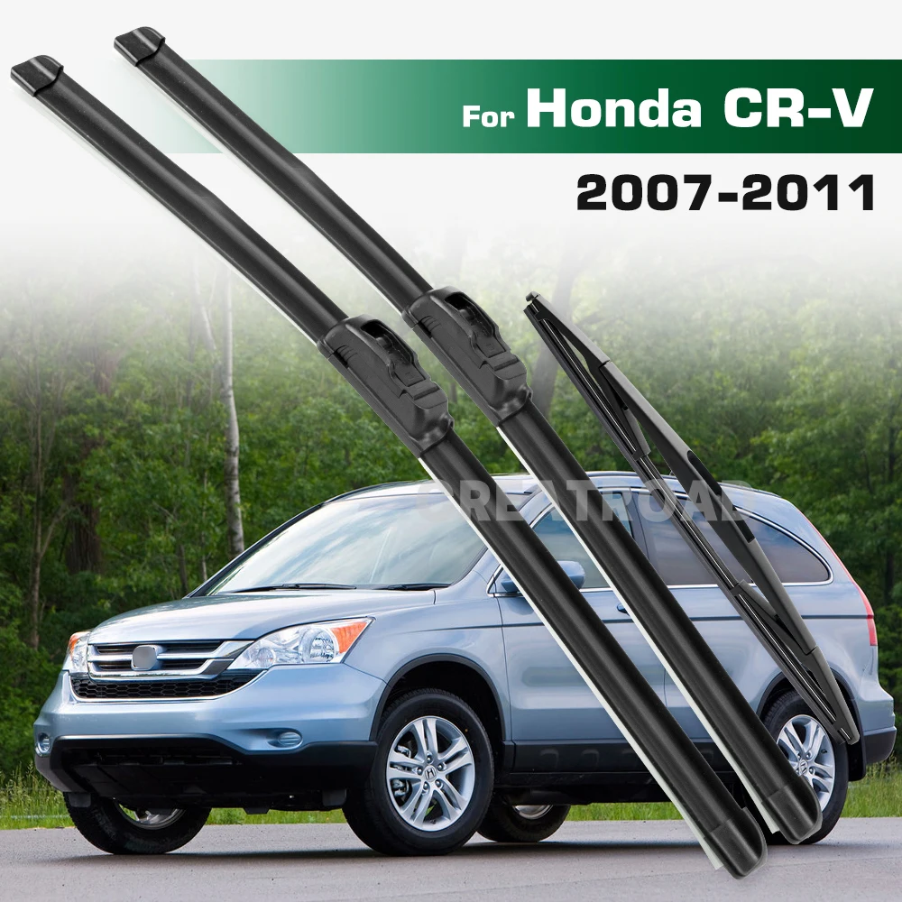 

GREATROAD Стеклоочиститель с левым и правым рулем, набор передних и задних щеток стеклоочистителя для Honda CRV CR-V 2007-2011 MK3, щетки для лобового стекла