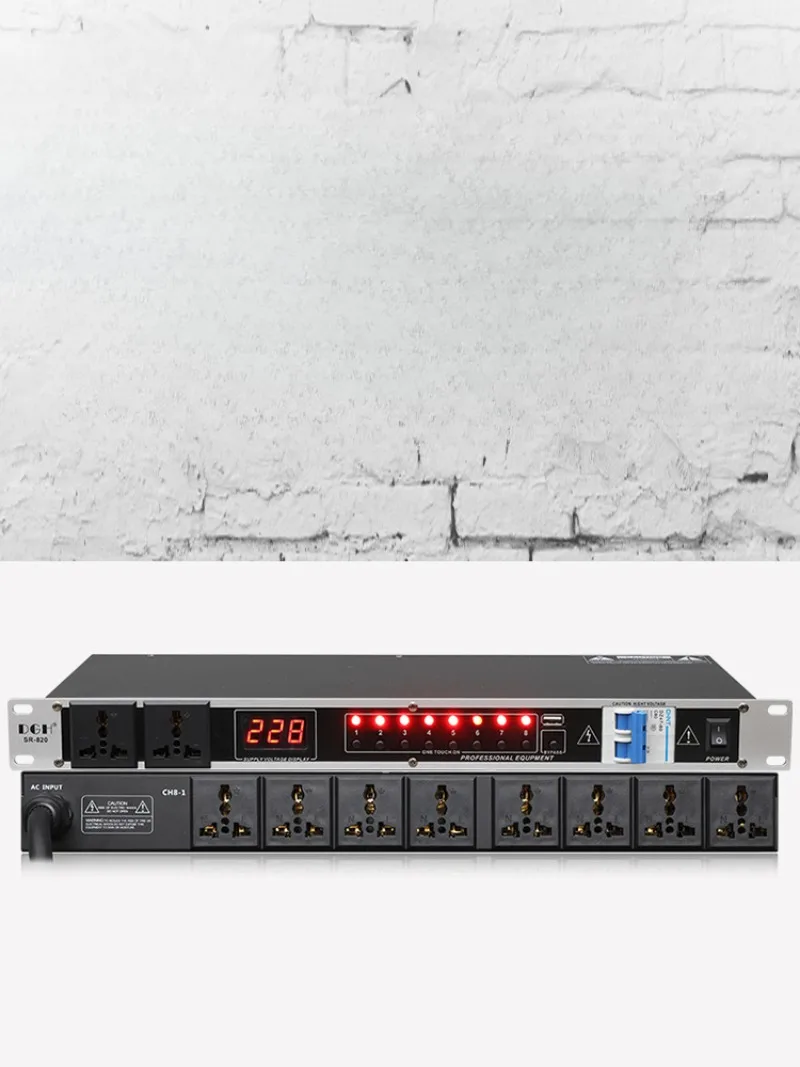 

Professional 10-way Power Sequencer 16-way Stage Socket Sequence Controller Filtering Computer Central Control 8-way