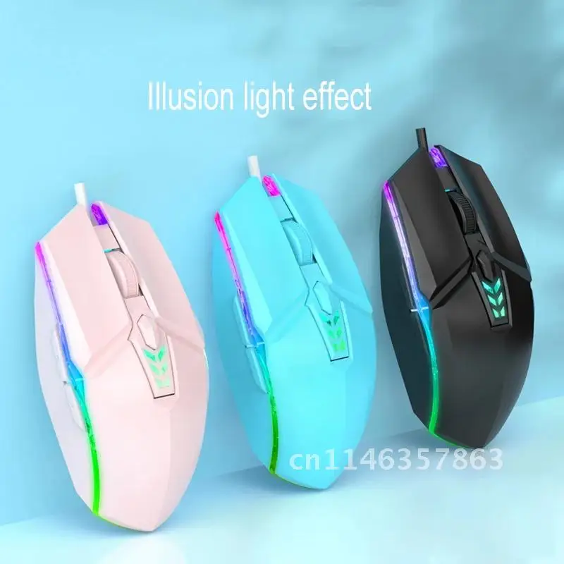 

Professional Wired Gaming Mouse Ergonomic 6-button Silent Click 1600 DPI LED Optical USB Computer mouse 1.2M For PC Laptop