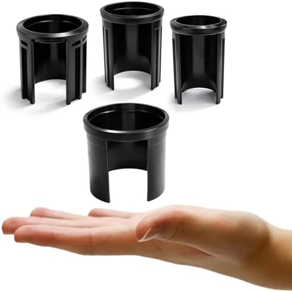 Umbrella Stand Mounting Accessory with Stepwise Reducing Inserts and Repeatable Fixing Screw Adjustment for All-Season Use