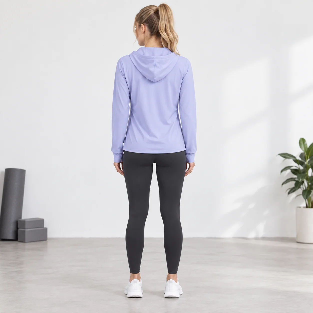 Women's Ice Silk Sun Protection Jacket Lightweight Breathable UV Protection Zip Up Hoodie for Fishing Hiking Outdoor Summer