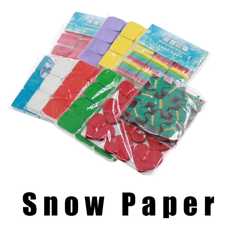 12pcs/Lot Snowflakes Paper SnowStorm Snow Paper Illusion Magic Tricks Props Toys Magie Paper Show Stage Props Toys For Magician