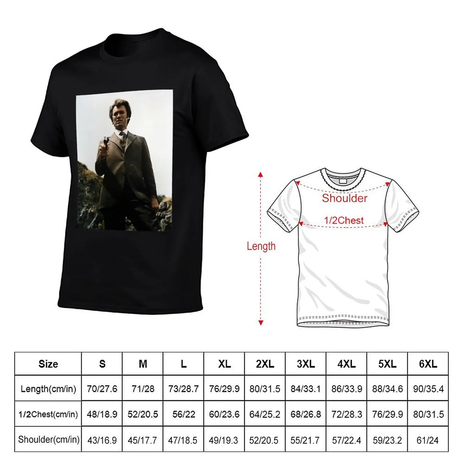 Clint actor Eastwood (4) T-Shirt blacks cotton man t-shirts shirts men graphic