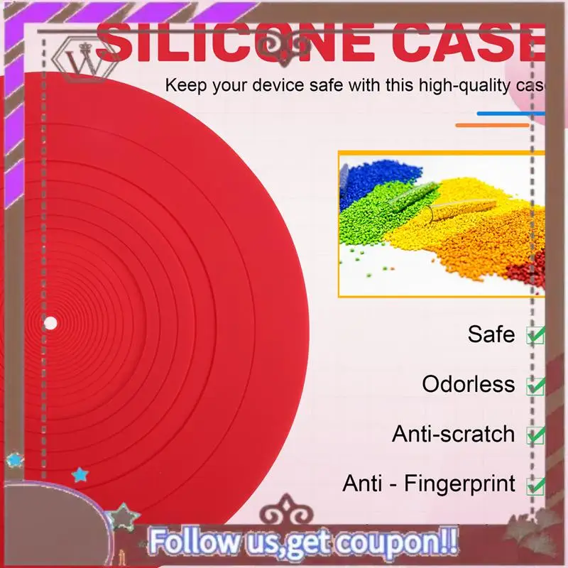 ABBG-295Mm Silicone Turntable Mat Anti-Vibration Slipmat Record Mat For LP Vinyl Record Player Audio Replacement Accessory A