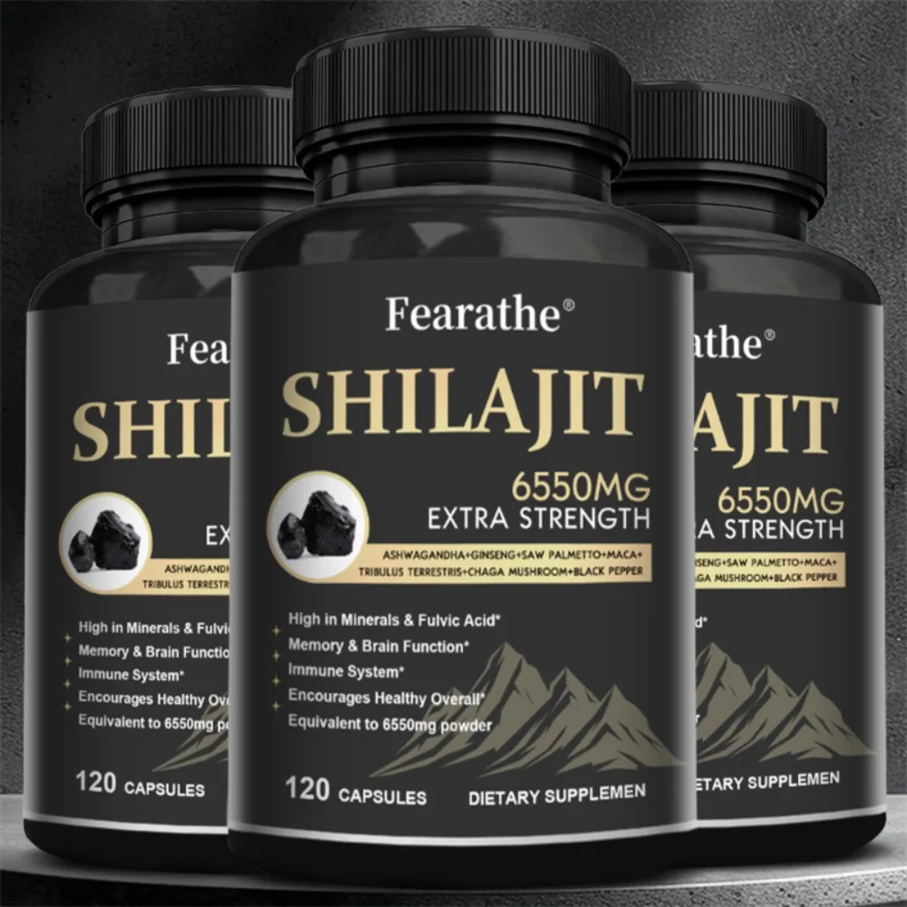 Shilajit+ Capsules - Enriched with Ashwagandha Extract for Energy, Muscle Strength Immunity, Endurance for Adult, Relieve Stress