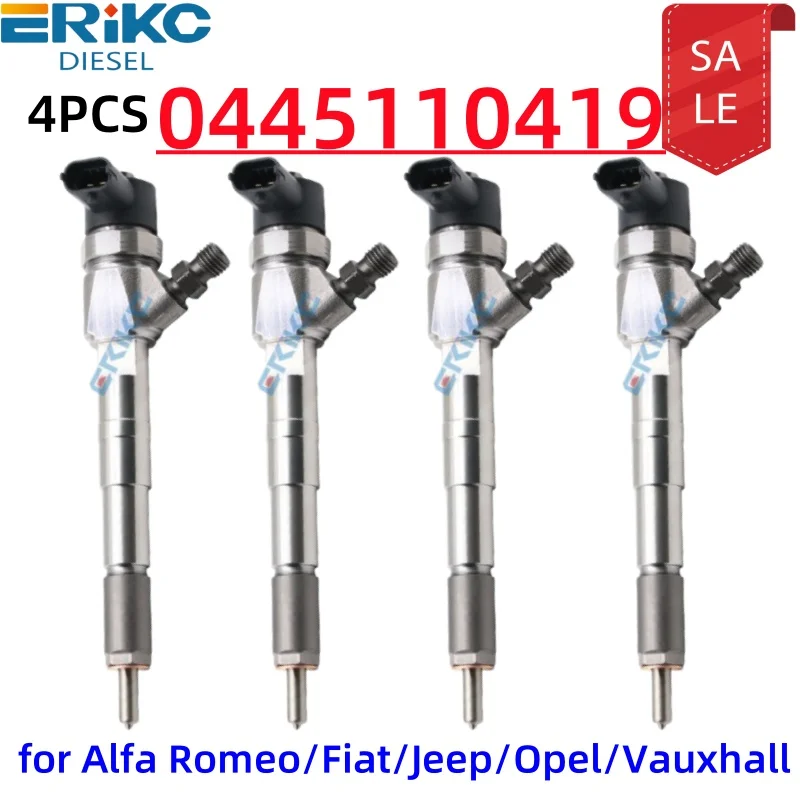 

ERIKC 0445110419 Common Rail Fuel 0445 110 419 0986435213 Compatible for Alfa Romeo/Fiat/Jeep/Opel/Vauxhall 55233955 552339550