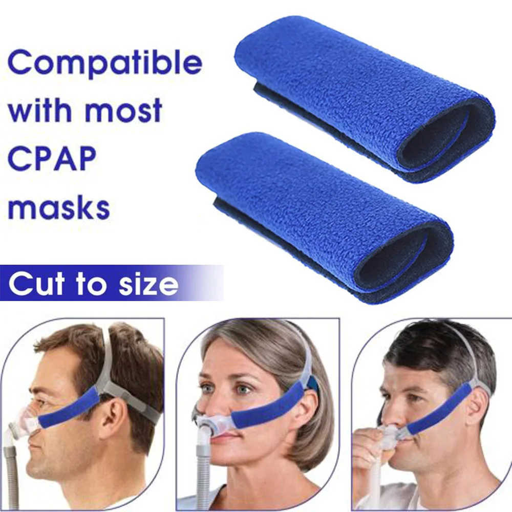สายรัด CPAP 2 แพ็คสําหรับมาส์กหน้าเต็มรูปแบบ Moisture Wicking, ลดความดัน, เพิ่มความสบาย, ล้างทําความสะอาดได้, ปกผ้าฝ้าย
