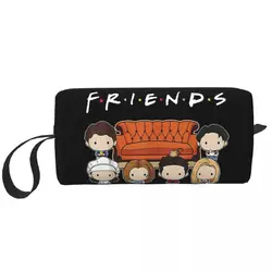 Friends Cartoon Large Makeup Bag Zipper Pouch Travel Cosmetic Bags American TV Show Portable Toiletry Bag for Unisex